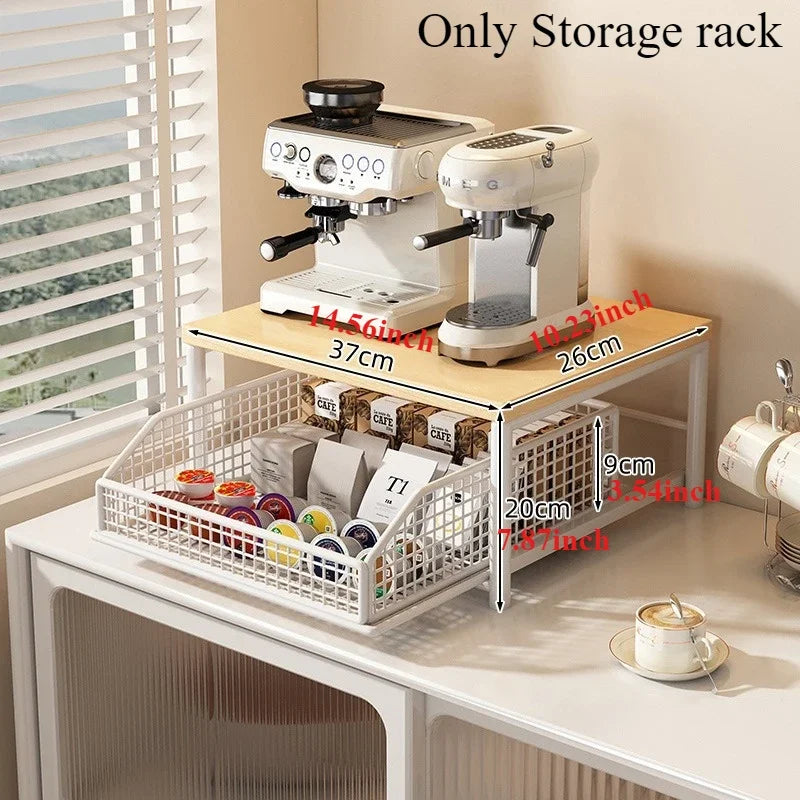 Organizador de prateleira de microondas de cozinha moderna-estante de armazenamento de bancada que economiza espaço para eletrodomésticos rack de armazenamento para design elegante