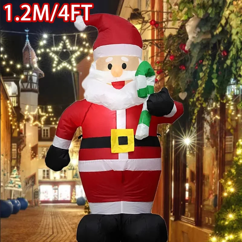 1pc decoração de natal brinquedo inflável presente boneco de neve pinguim embutido luzes led interior ao ar livre festa de ano novo diy decoração do jardim