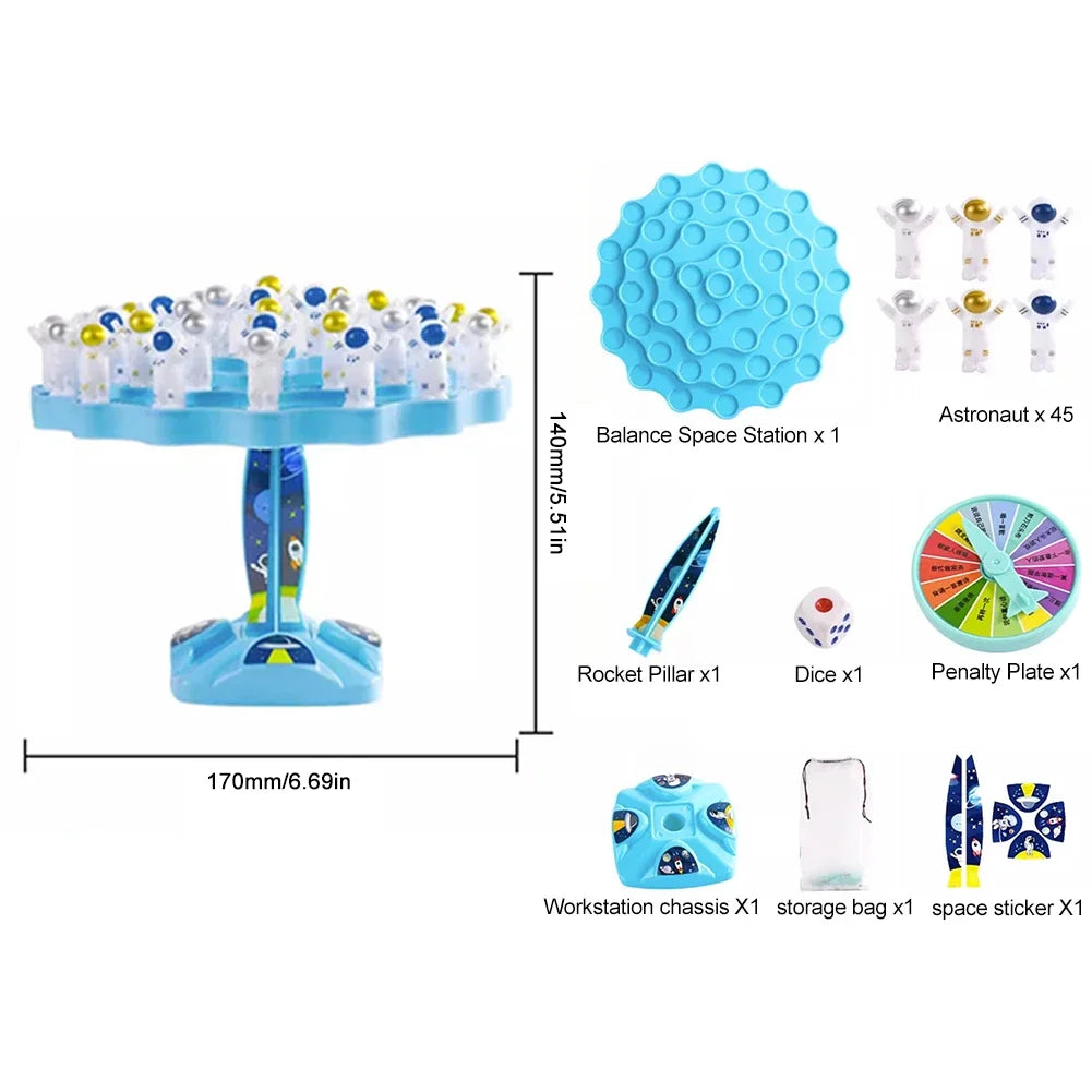Spaceman Balance Tree Toy Set para crianças, jogo de equilíbrio infantil, presentes de balanceamento, jogos de interação pai-filho