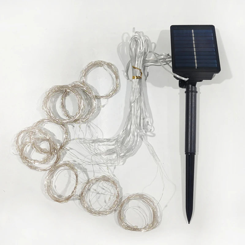 600/300/200/100led luzes de cortina solar ao ar livre luzes de fadas luzes led decorações de casamento de natal luzes da corda decoração do jardim