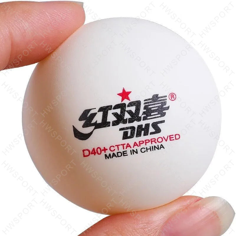 Dhs bolas de tênis de mesa 1 estrela d40 + bolas de pingue-pongue abs redondas balas de pingue-pongue duráveis para treinamento de nível recreativo vendas em massa