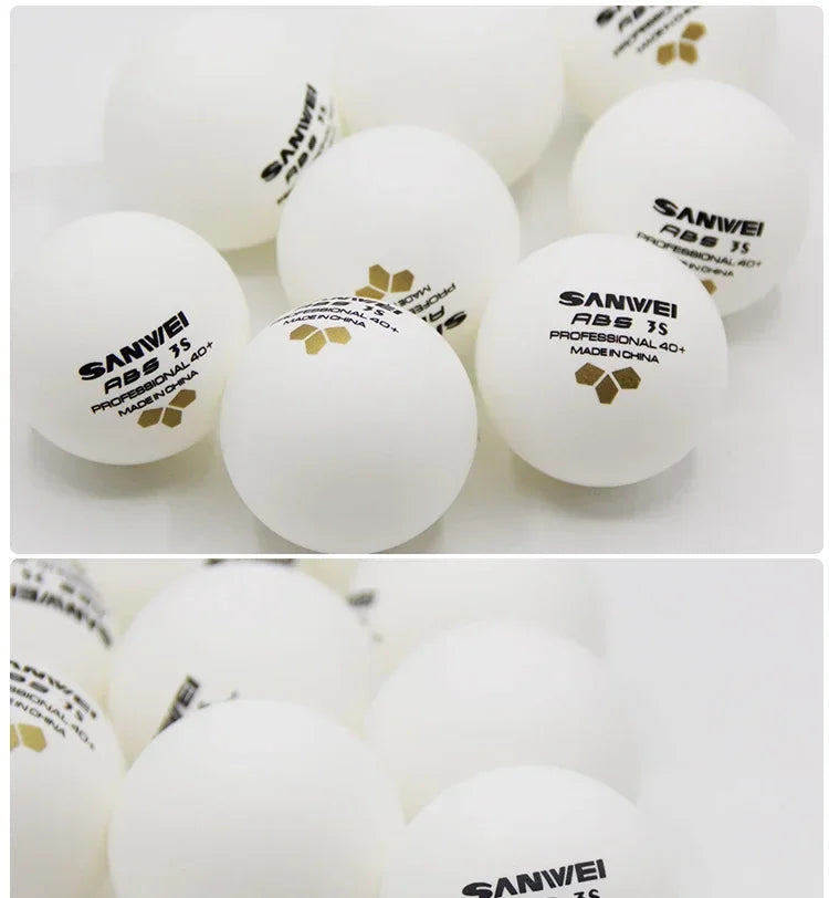 SANWEI TR 3 estrelas bolas de tênis de mesa 40 + ABS novo material com costura durável profissional bolas de pingue-pongue para treinamento 50/100 peças