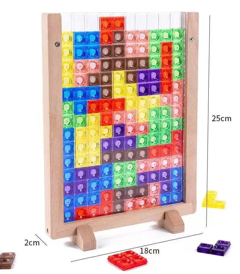 3d transparente tetris quebra-cabeça lógica pensando desenvolvimento cerebral dois jogadores tetris lógica divertido brinquedo educativo duas versões disponíveis