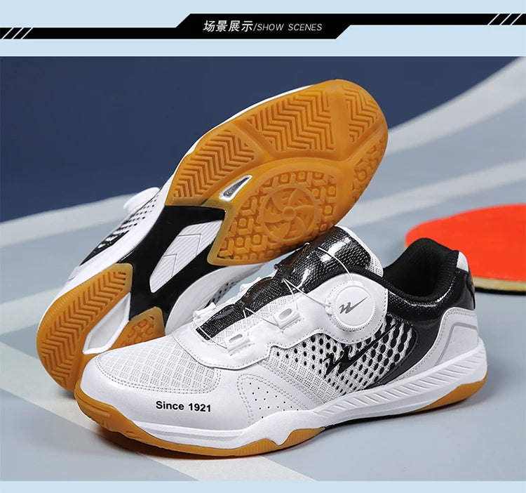 Tênis de mesa profissional tênis de mesa respirável sapatos de tênis de laço rápido calçado de treinamento confortável