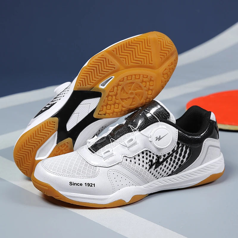 Tênis de mesa profissional tênis de mesa respirável sapatos de tênis de laço rápido calçado de treinamento confortável