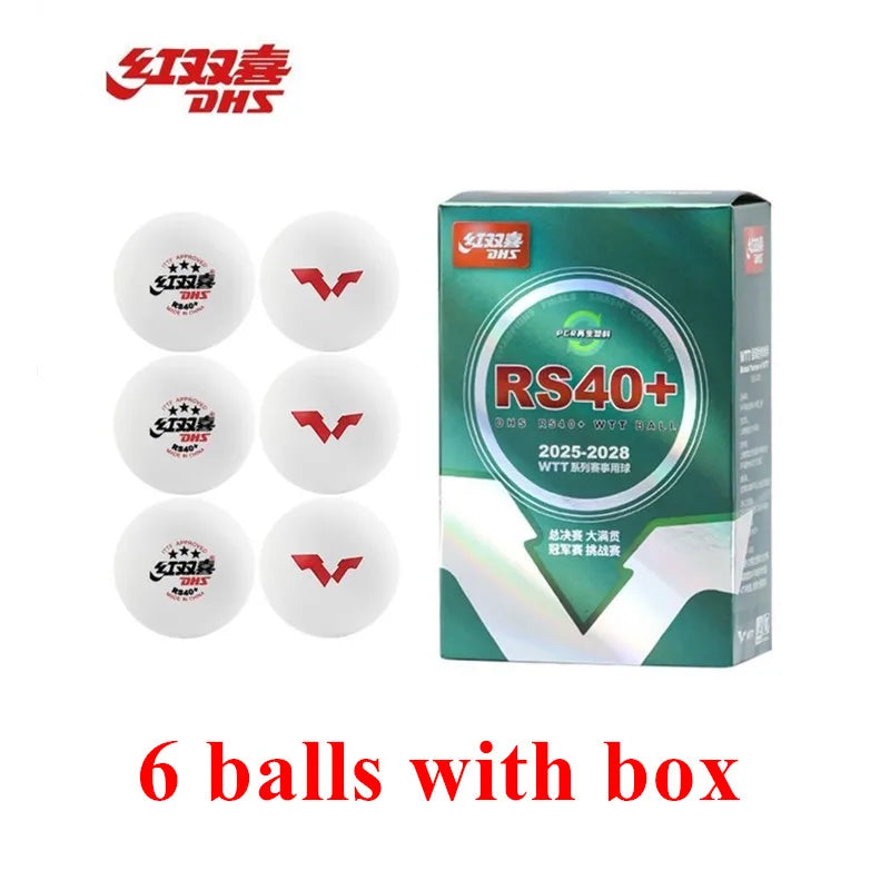 DHS 3-Star RS40+ Ball 2025-2028 WTT Competição ITTF 3 Star Bola de tênis de mesa DHS Bola de pingue-pongue