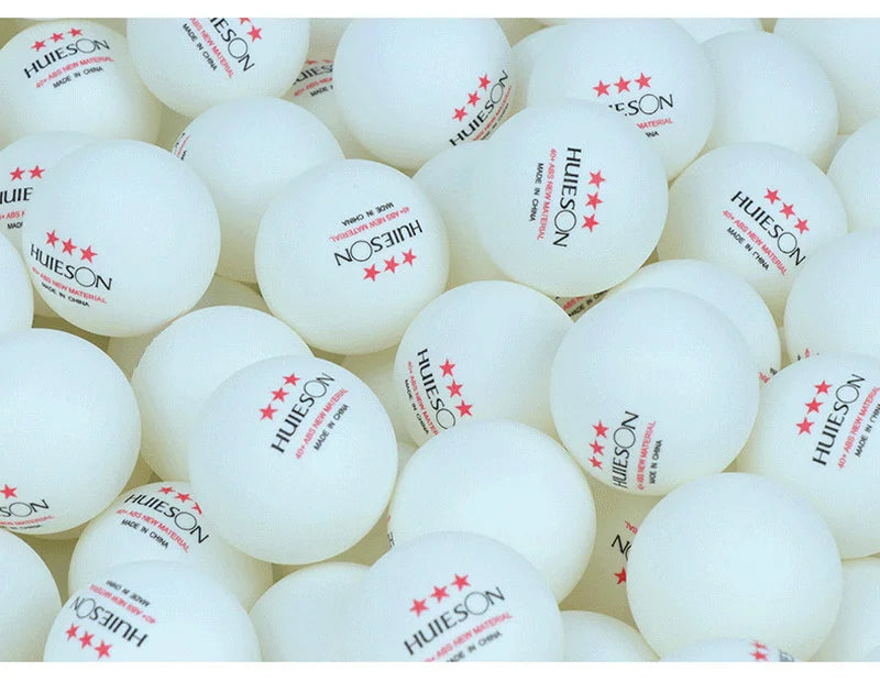 Huieson-bolas do treinamento do tênis de mesa, bolas do pingue-pongue, plástico do ABS, fósforo, material novo, 3 estrelas, 10, 20, 50, 100, 2.8g