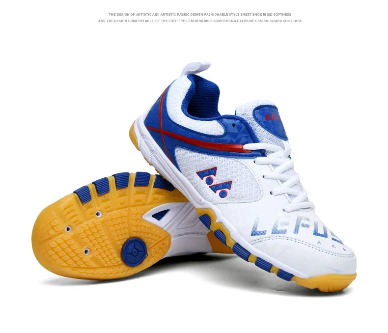 Tênis de mesa para homens e mulheres, leve, tênis de treinamento ao ar livre, respirável, com renda, homem atlético, tênis de badminton