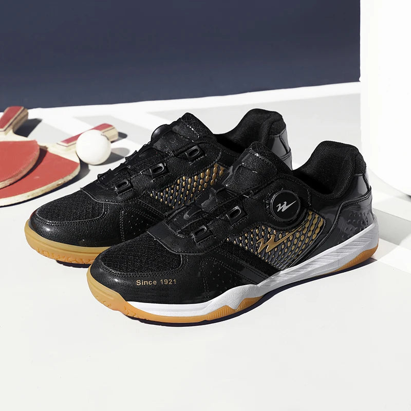 Tênis de mesa profissional tênis de mesa respirável sapatos de tênis de laço rápido calçado de treinamento confortável