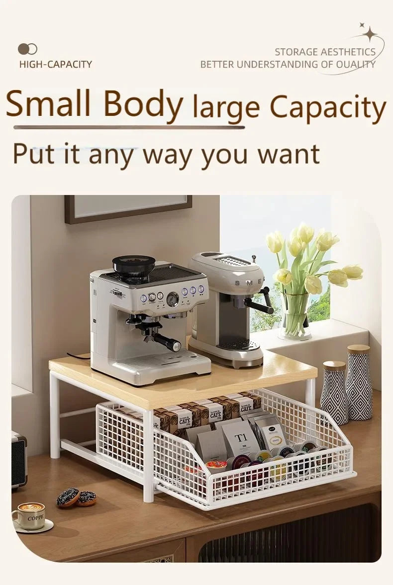 Organizador de prateleira de microondas de cozinha moderna-estante de armazenamento de bancada que economiza espaço para eletrodomésticos rack de armazenamento para design elegante