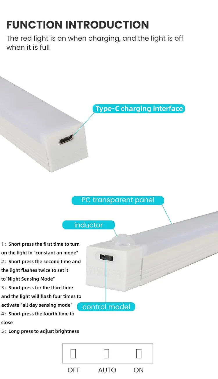 Sem fio led luzes da noite sensor de movimento luzes armário cozinha luzes da noite quarto detector luz armário escada retroiluminado