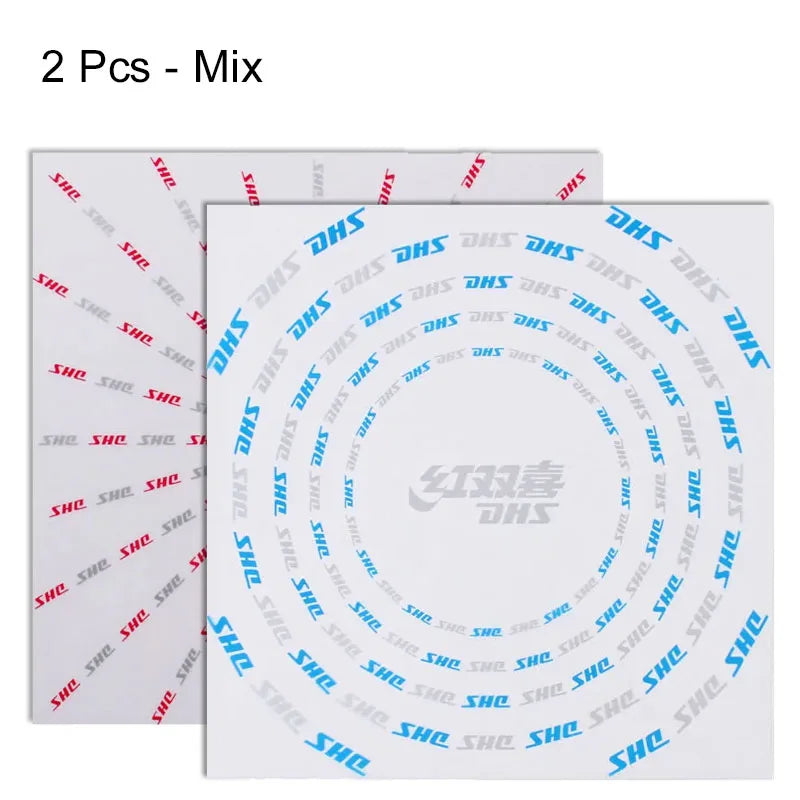 Película protetora de borracha para tênis de mesa DHS 2 peças para acessórios de pingue-pongue de borracha não pegajosa