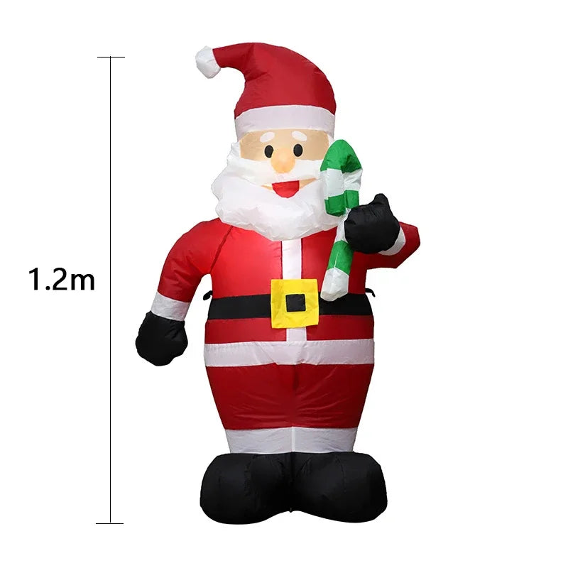 1pc decoração de natal brinquedo inflável presente boneco de neve pinguim embutido luzes led interior ao ar livre festa de ano novo diy decoração do jardim