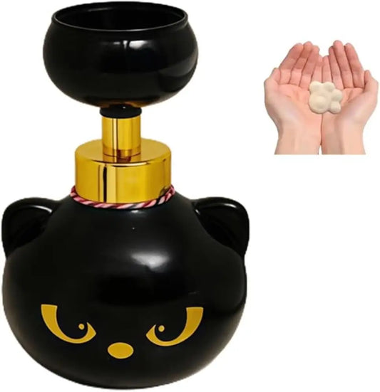 Dispensador de sabão de espuma de pata de gato bonito engraçado bonito pata de gato flor forma espuma bomba de sabão garrafas amante do gato presente para banheiro, cozinha