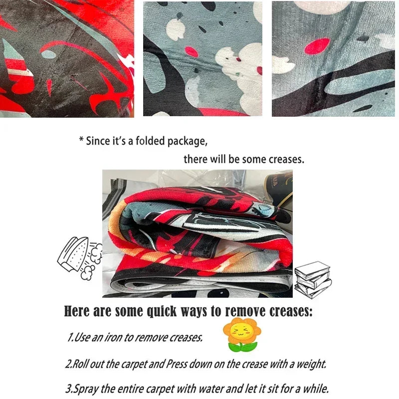 Tapete vermelho do assoalho do Natal para a decoração Home, tapete de porta, cópia do boneco de neve, tapete de cozinha, carro, sala, árvore, 1pc