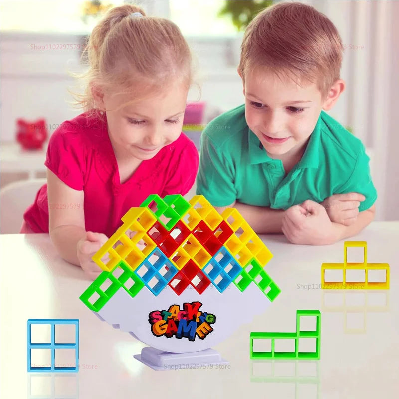 48-64 pçs torres de equilíbrio empilhamento jogos de tabuleiro para adultos festa de família viagem crianças brinquedos de mesa diversão educacional jogo recreativo