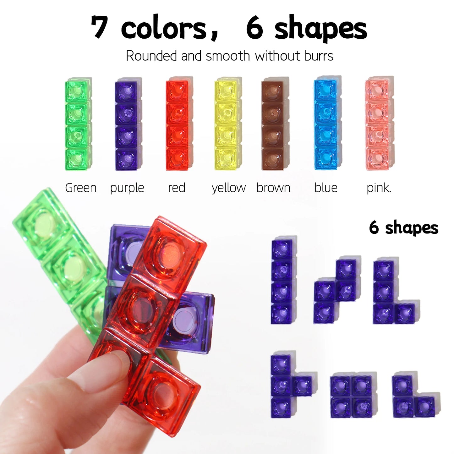 3d transparente tetris quebra-cabeça lógica pensando desenvolvimento cerebral dois jogadores tetris lógica divertido brinquedo educativo duas versões disponíveis