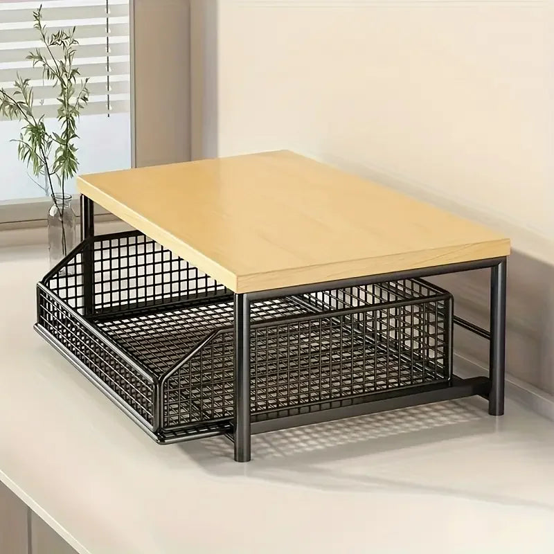 Organizador de prateleira de microondas de cozinha moderna-estante de armazenamento de bancada que economiza espaço para eletrodomésticos rack de armazenamento para design elegante