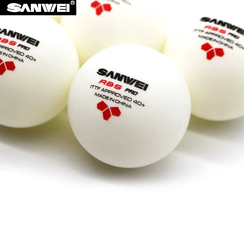 SANWEI ABS PRO 3-Star 40+ Bolas de tênis de mesa 6 unidades/caixa Novo material ITTF aprovado bolas de pingue-pongue costuradas para treinamento de competição