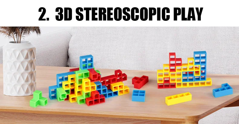 48-64 pçs torres de equilíbrio empilhamento jogos de tabuleiro para adultos festa de família viagem crianças brinquedos de mesa diversão educacional jogo recreativo