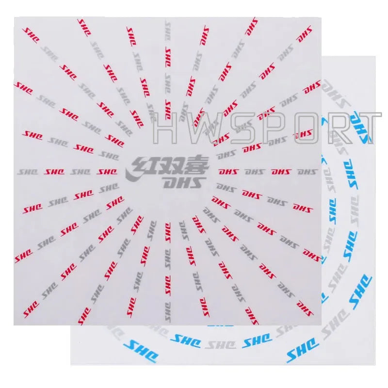 Película protetora de borracha para tênis de mesa DHS 2 peças para acessórios de pingue-pongue de borracha não pegajosa
