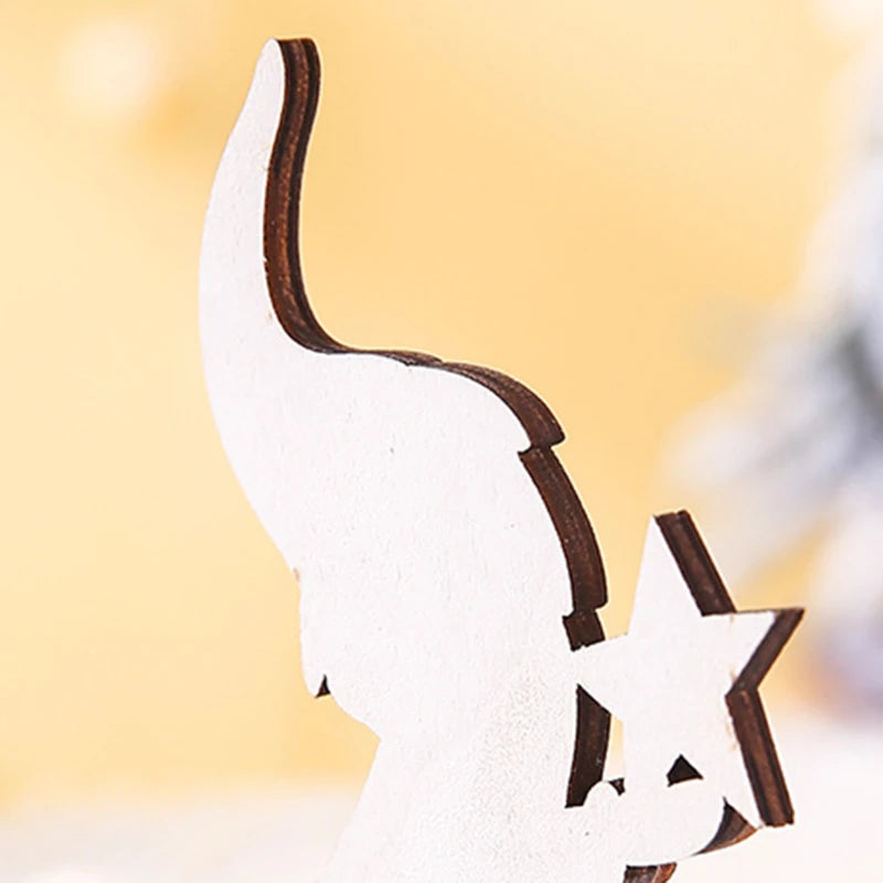 Árvore de Natal artesanal para crianças DIY, madeira estéreo, layout de cena, decorações de Natal, ornamentos quentes