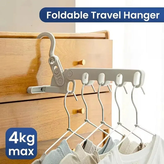 Cabide de viagem dobrável portátil dobrável rack de secagem de roupas cabides de viagem pendurado rack com 5 furos para viagens de acampamento do hotel