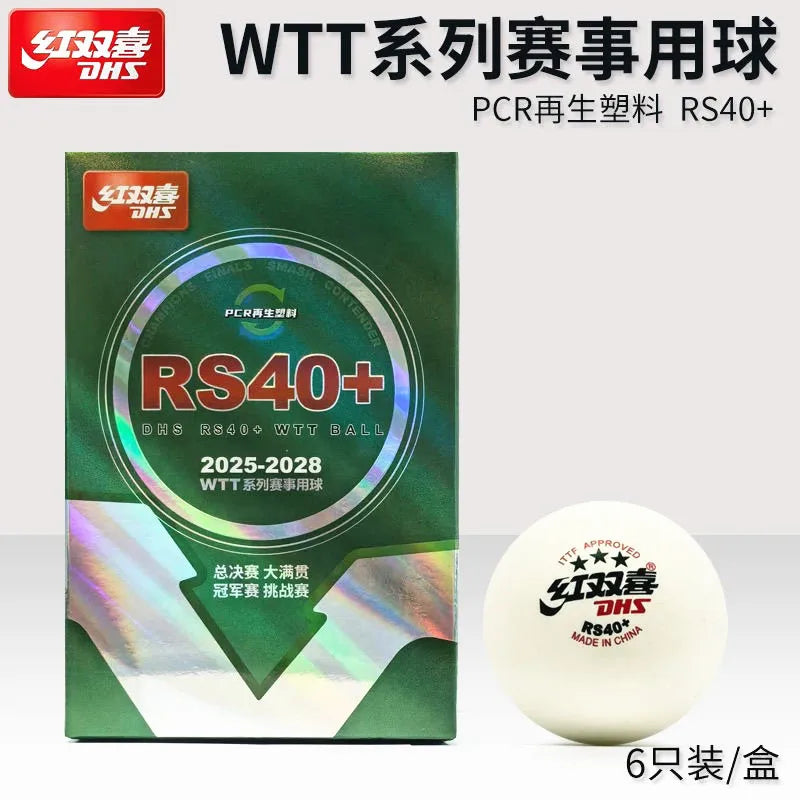 DHS 3-Star RS40+ Ball 2025-2028 WTT Competição ITTF 3 Star Bola de tênis de mesa DHS Bola de pingue-pongue