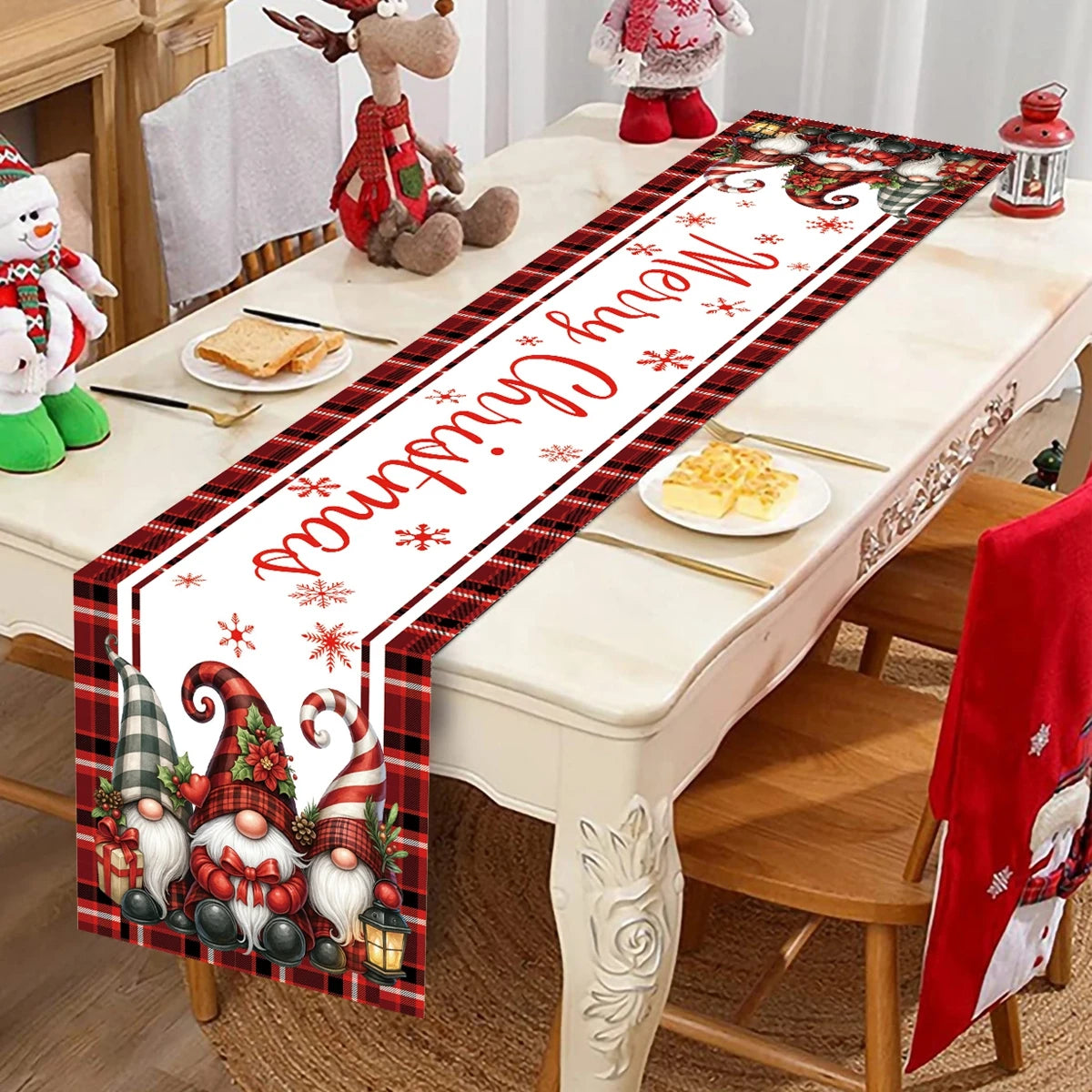 Corredor de mesa de natal decoração de feliz natal para decoração de festa de natal 2025 Navidad Notal Noel ornamento feliz ano novo 2026