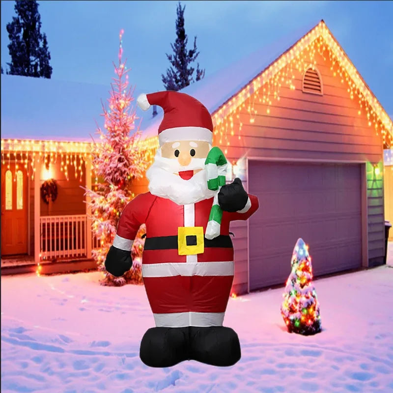 1pc decoração de natal brinquedo inflável presente boneco de neve pinguim embutido luzes led interior ao ar livre festa de ano novo diy decoração do jardim
