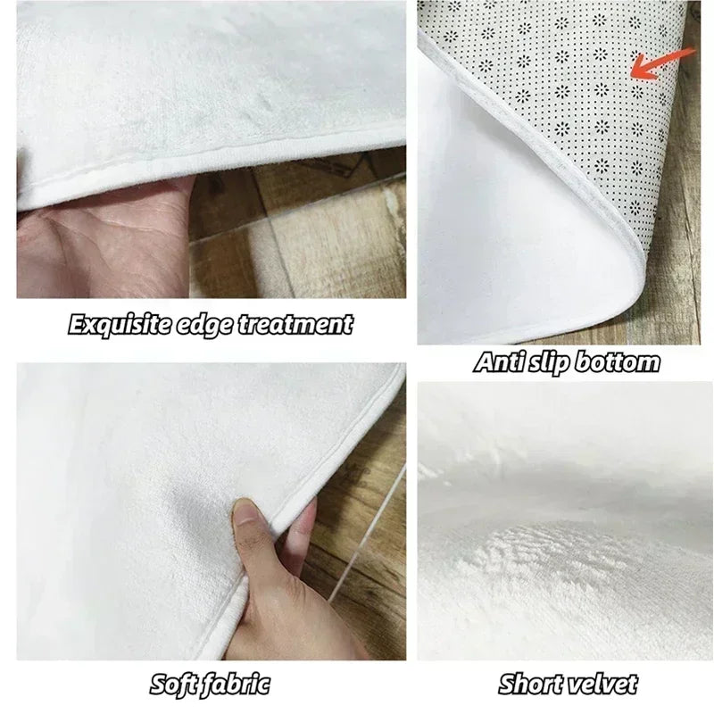 Tapete vermelho do assoalho do Natal para a decoração Home, tapete de porta, cópia do boneco de neve, tapete de cozinha, carro, sala, árvore, 1pc