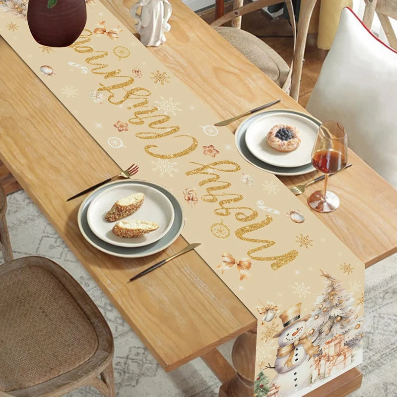 Corredor de mesa de natal decoração de feliz natal para decoração de festa de natal 2025 Navidad Notal Noel ornamento feliz ano novo 2026