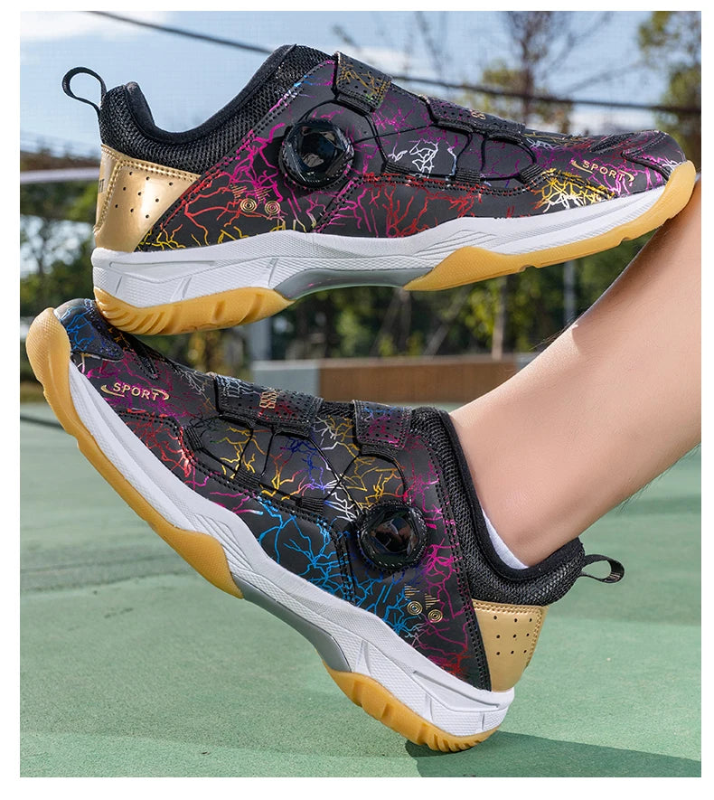 Sapatos de tênis de mesa dos homens sapatos esportivos ao ar livre treinamento anti deslizamento badminton sapatos casuais feminino profissional campo chuteiras tamanho 35-45