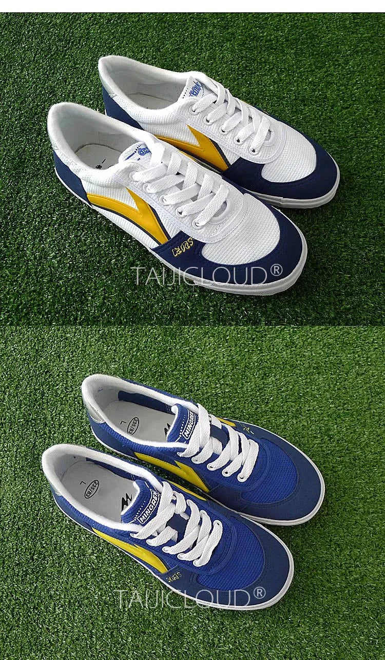 Tênis de mesa para homens e mulheres, tênis de treinamento de lona, sola de tendão de vaca, antiderrapante