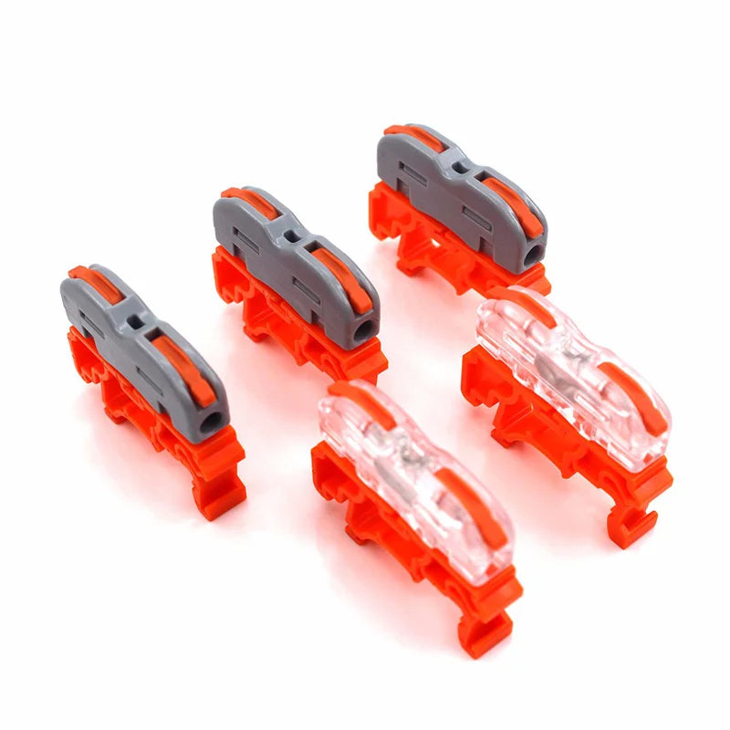 Conector de fio 222-412 blocos terminais de emenda de 2 pinos led iluminação de tira conectores rápidos elétricos mini conector de trilho condutor
