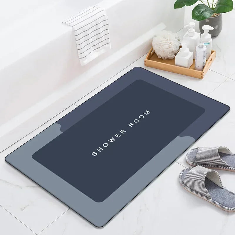 Super absorvente chuveiro tapete de banho banheiro antiderrapante tapete simples entrada da cozinha porta macia banheira lateral tapete de banho decoração de casa