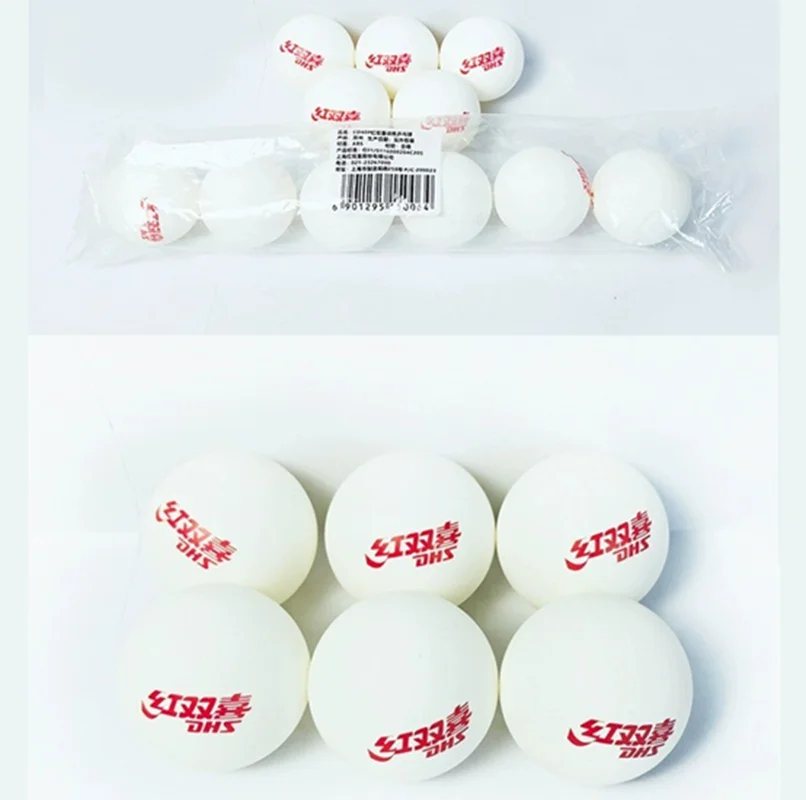 Tênis de mesa de treinamento CD40P DHS feito de novo material ABS, é altamente elástico e durável para treinamento