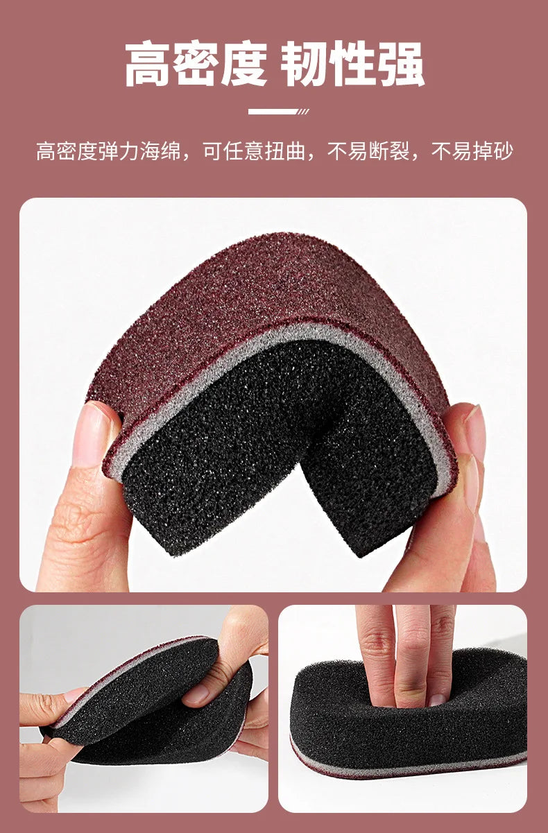 Esponja mágica potência engrossar dupla face pratos escovas de limpeza cozinha limpar ferrugem escovação pote inferior preto mancha artefato
