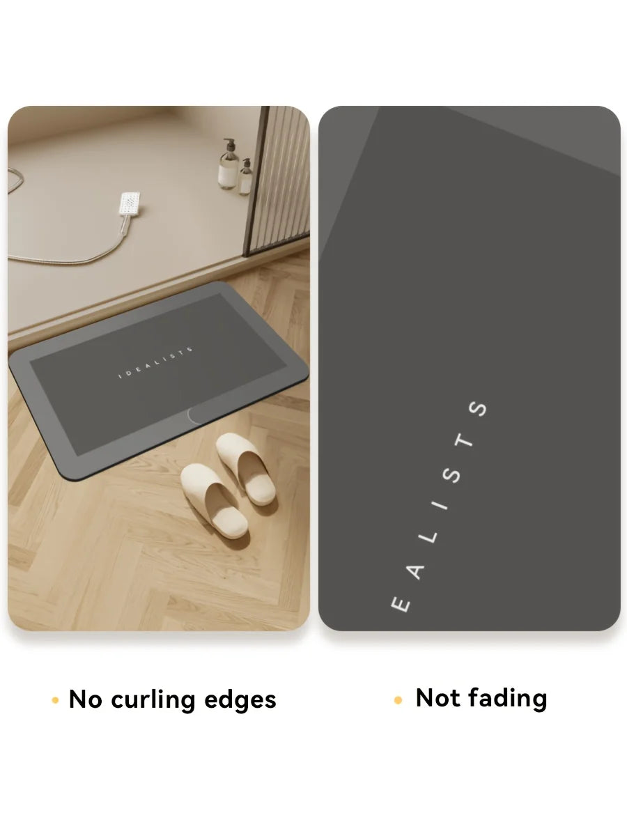 Tapete de banho de terra diatomácea super absorvente antiderrapante de secagem rápida tapete macio para banheiro chuveiro lavanderia quarto cozinha rv