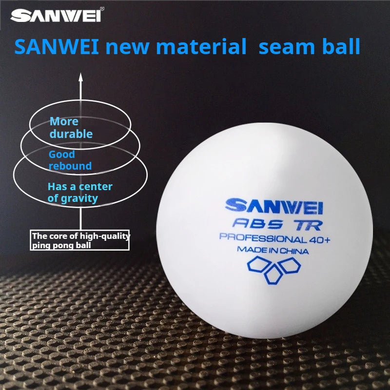 SANWEI TR 3 estrelas bolas de tênis de mesa 40 + ABS novo material com costura durável profissional bolas de pingue-pongue para treinamento 50/100 peças