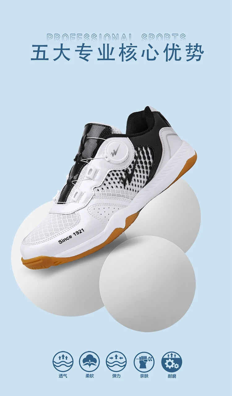 Tênis de mesa profissional tênis de mesa respirável sapatos de tênis de laço rápido calçado de treinamento confortável