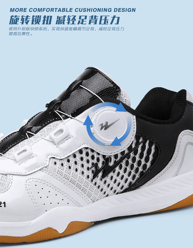 Tênis de mesa profissional tênis de mesa respirável sapatos de tênis de laço rápido calçado de treinamento confortável