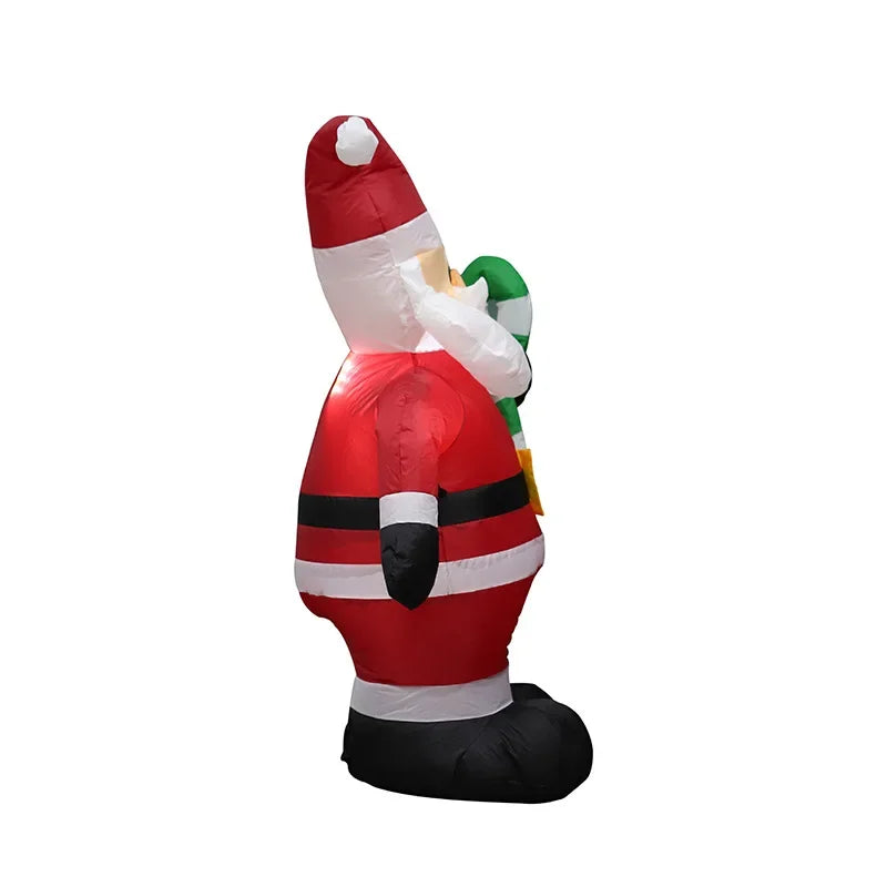 1pc decoração de natal brinquedo inflável presente boneco de neve pinguim embutido luzes led interior ao ar livre festa de ano novo diy decoração do jardim