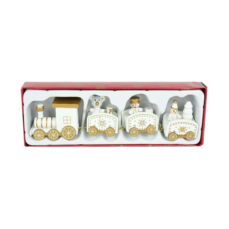 1pc trem de natal ornamentos de madeira 2024 decoração de natal para casa crianças natal navidad noel presente ano novo 2025 fontes de festa