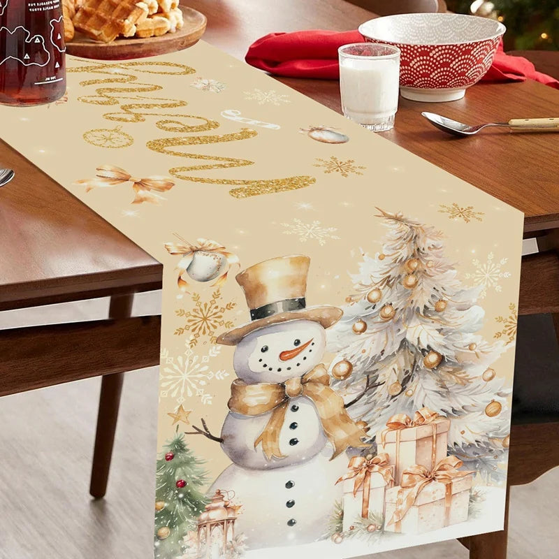 Corredor de mesa de natal decoração de feliz natal para decoração de festa de natal 2025 Navidad Notal Noel ornamento feliz ano novo 2026