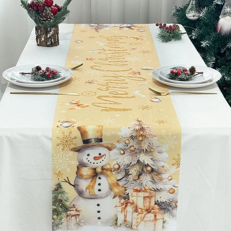 Corredor de mesa de natal decoração de feliz natal para decoração de festa de natal 2025 Navidad Notal Noel ornamento feliz ano novo 2026