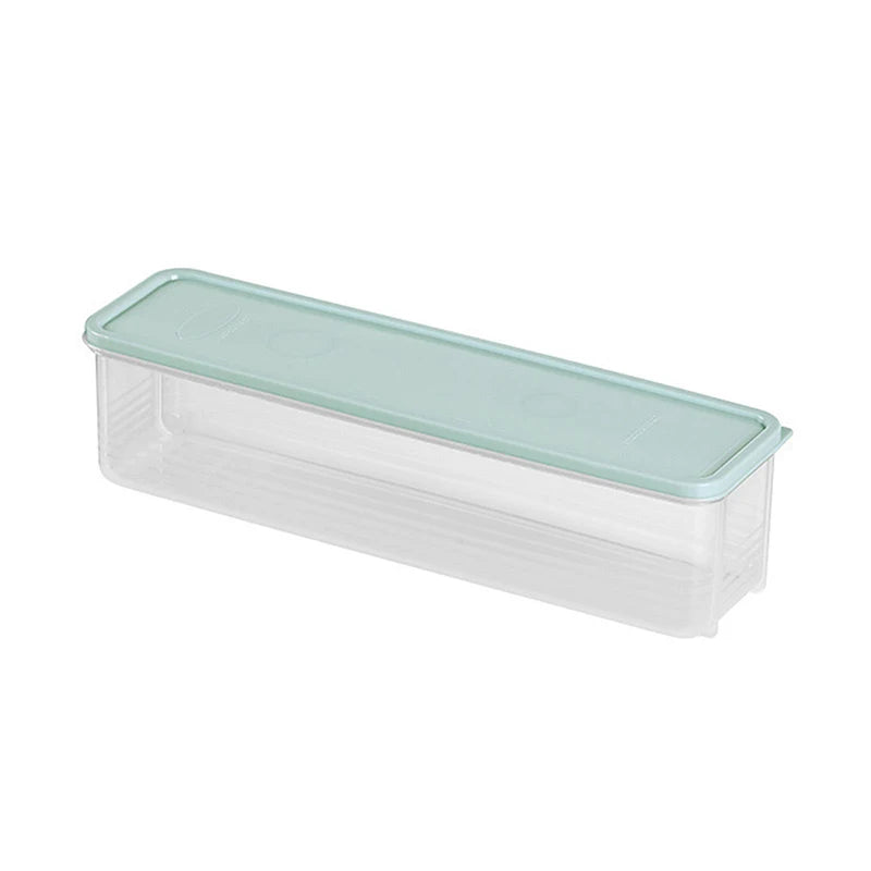 Recipientes de armazenamento de alimentos de plástico hermético retangular longo com tampas para cozinha despensa organizador cereais macarrão legumes