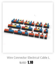 Conector de fio 222-412 blocos terminais de emenda de 2 pinos led iluminação de tira conectores rápidos elétricos mini conector de trilho condutor