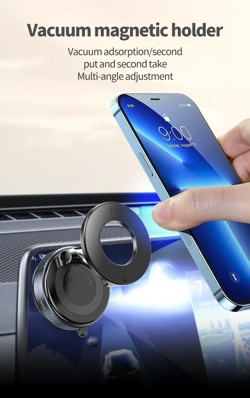 Xiaomi vácuo magnético suporte de carro multi-ângulos ajuste forte ímã sucção design dobrável suporte do telefone suporte de navegação