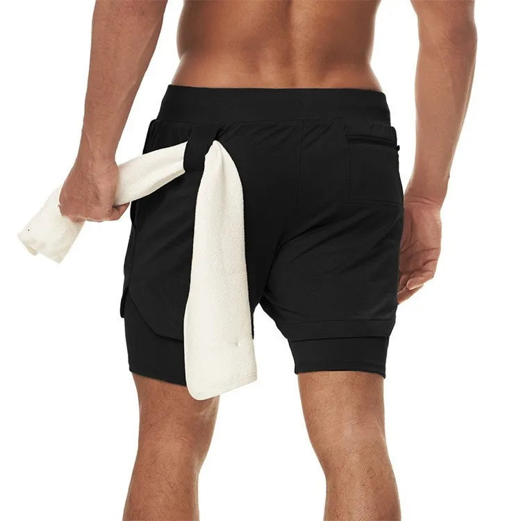 Camo correndo shorts dos homens ginásio esportes shorts 2 em 1 secagem rápida treino treinamento ginásio de fitness jogging calças curtas verão shorts